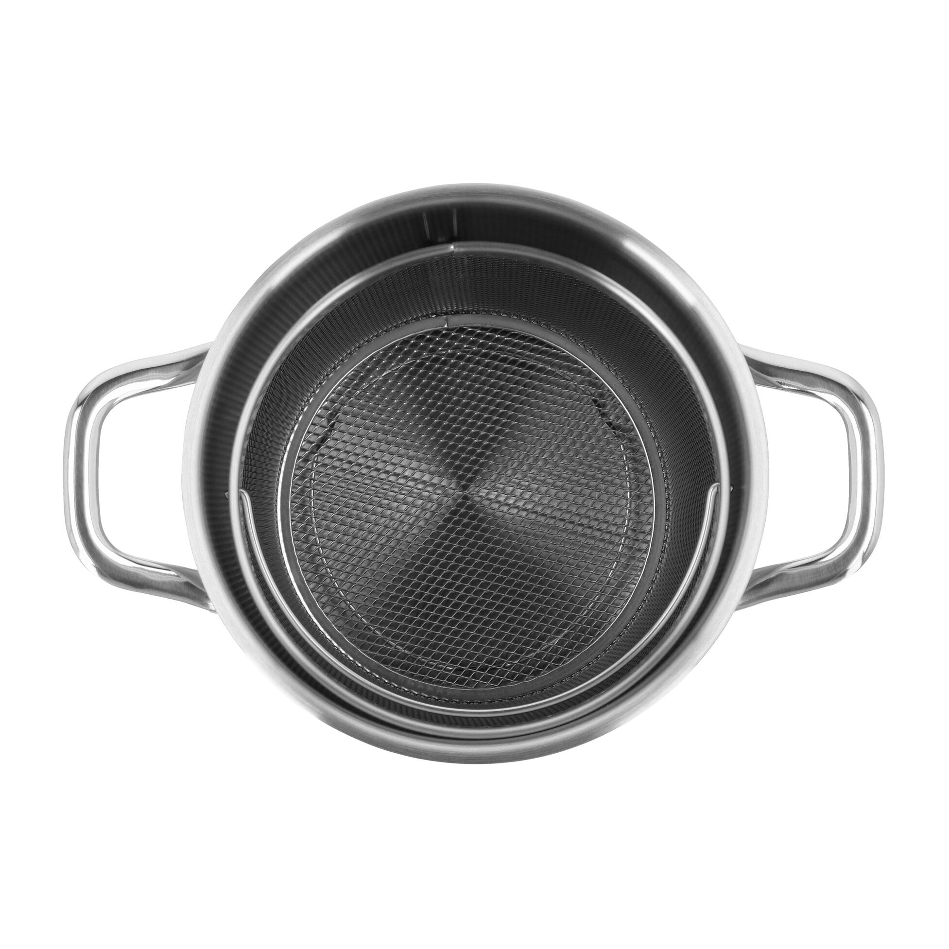 Panela Alta Inox com Cesta 4,5L — Cozinhe e Escorra com Mais Praticidade
