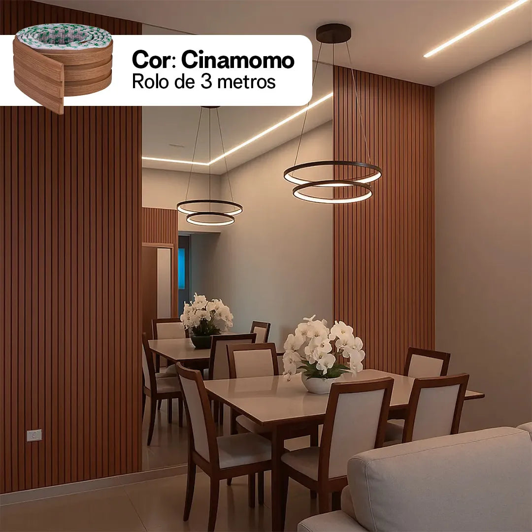 Kit Painel Ripado Autocolante 3M Laminado | Linha Madeto | TOP