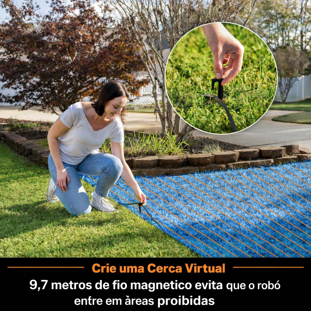 Robô de Corte Automático – Gramado Perfeito Sem Trabalho