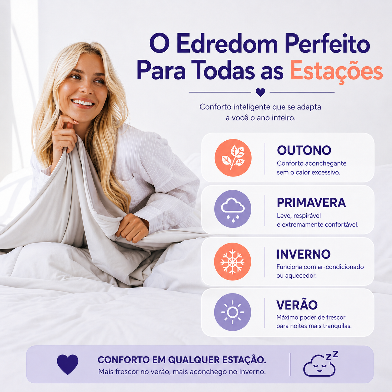 Edredom Premium™ Térmico 2 em 1