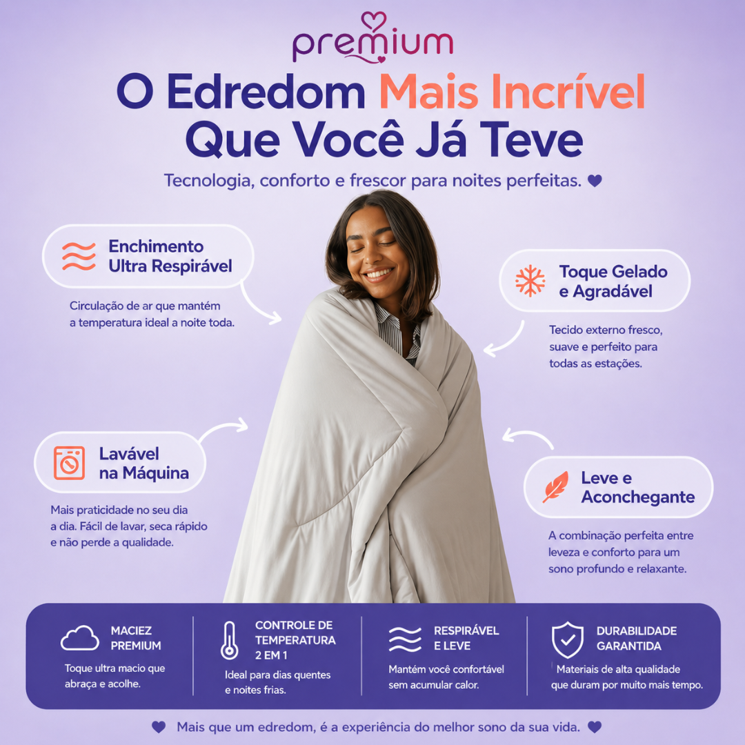 Edredom Premium™ Térmico 2 em 1