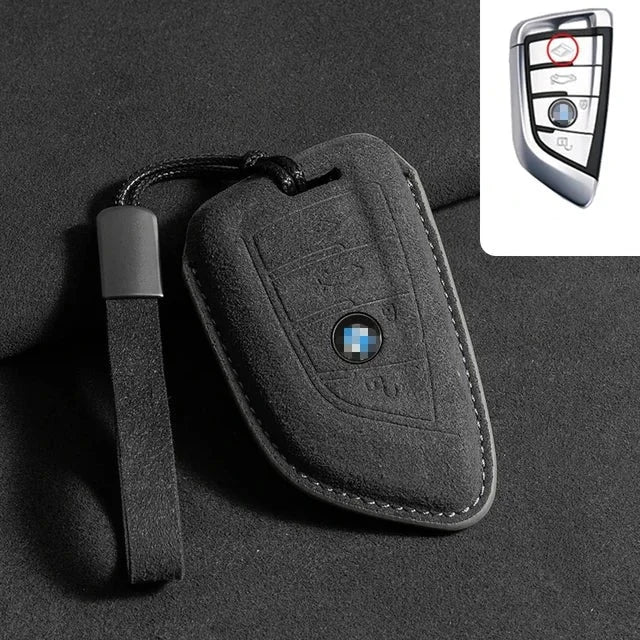 Capa de Chave de Camurça Bmw