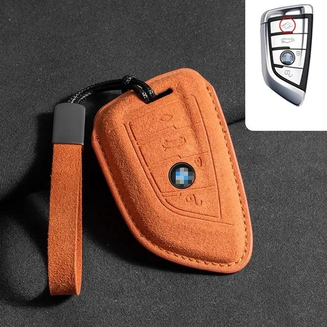 Capa de Chave de Camurça Bmw