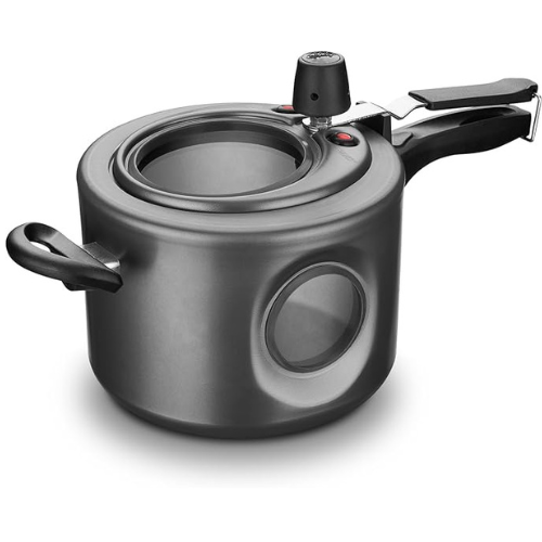 Panela de Pressão Inox Antiaderente 4,5L com Visor Duplo e Fechamento Interno ⭐