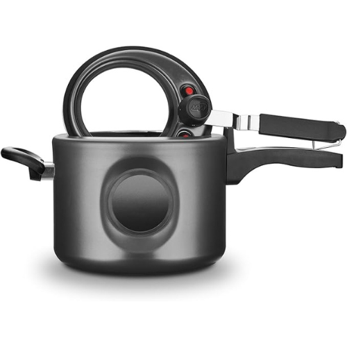 Panela de Pressão Inox Antiaderente 4,5L com Visor Duplo e Fechamento Interno ⭐