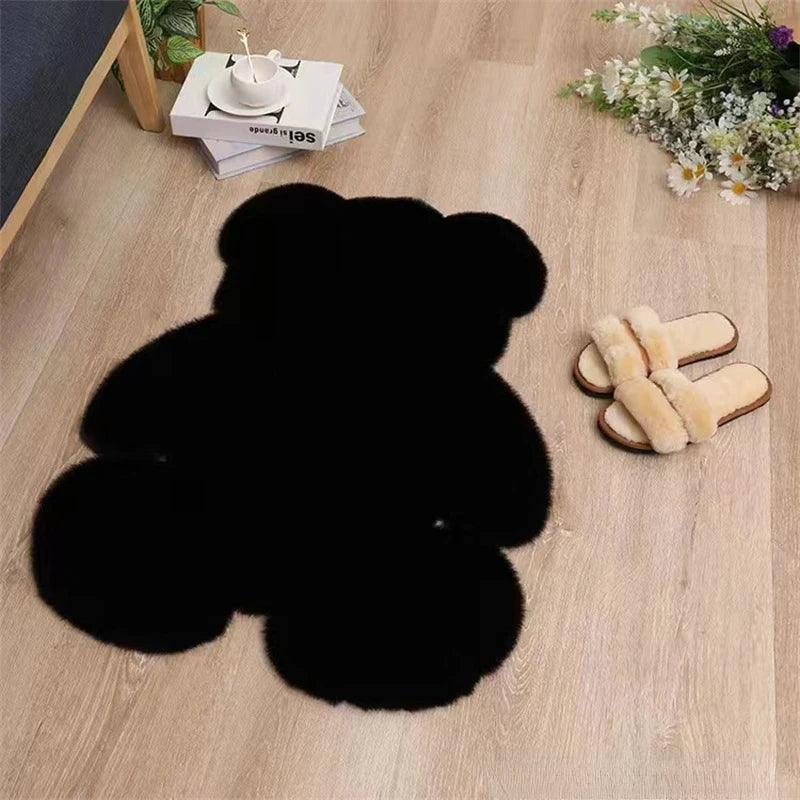 Tapete de Pelúcia Formato de Urso