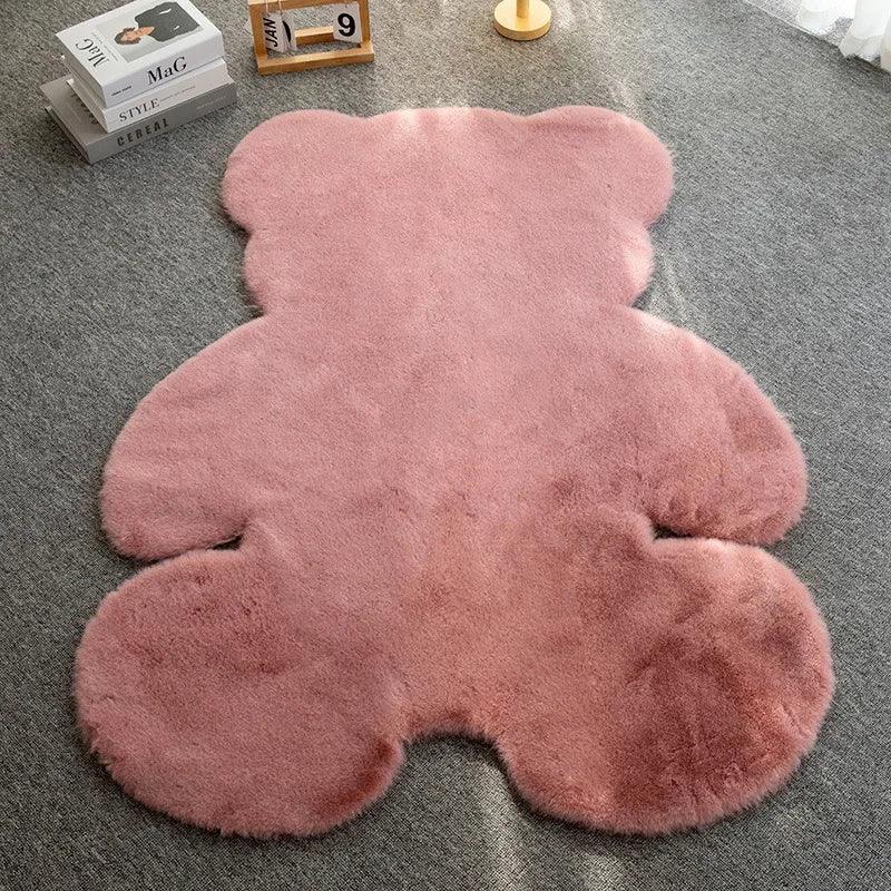Tapete de Pelúcia Formato de Urso