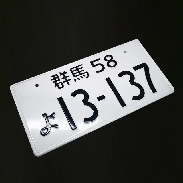 Placa de Carro Decorativa Jdm