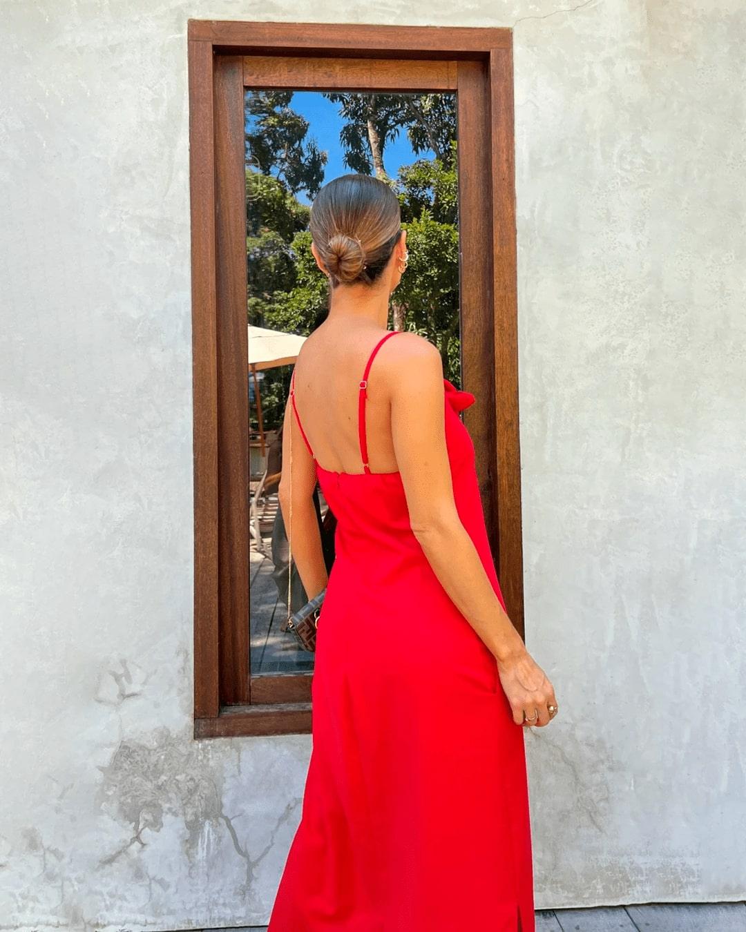 Vestido Longo Vogue Flor de Linho