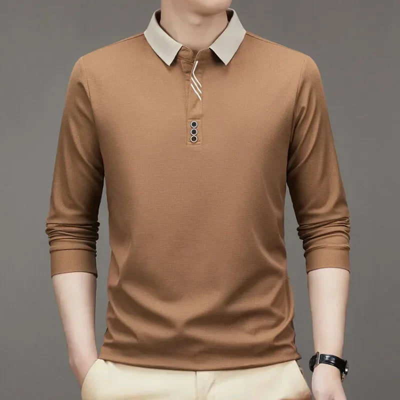 Camisa Polo Comprida Gola Sofisticada