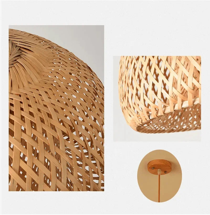 Luminária de Bambu Artesanal Premium