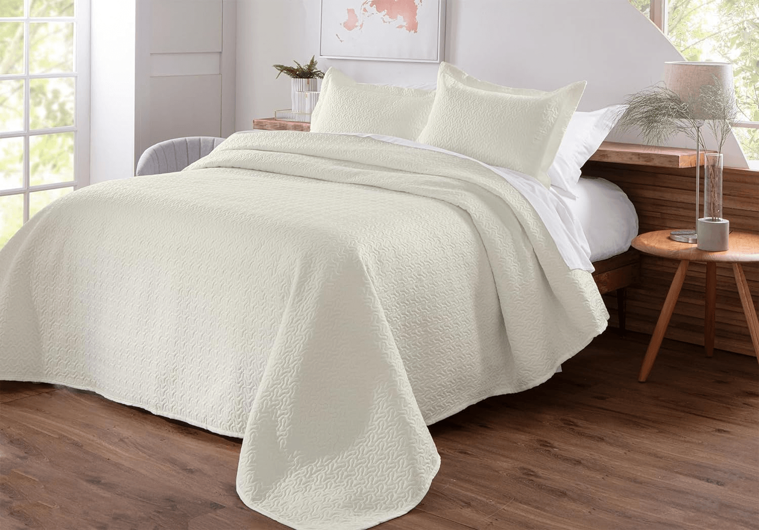Kit de Colcha de Cama Branco
