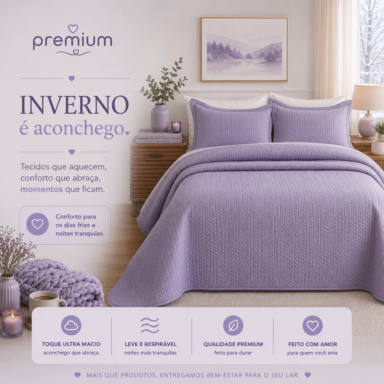 Kit Colcha de Cama Bege
