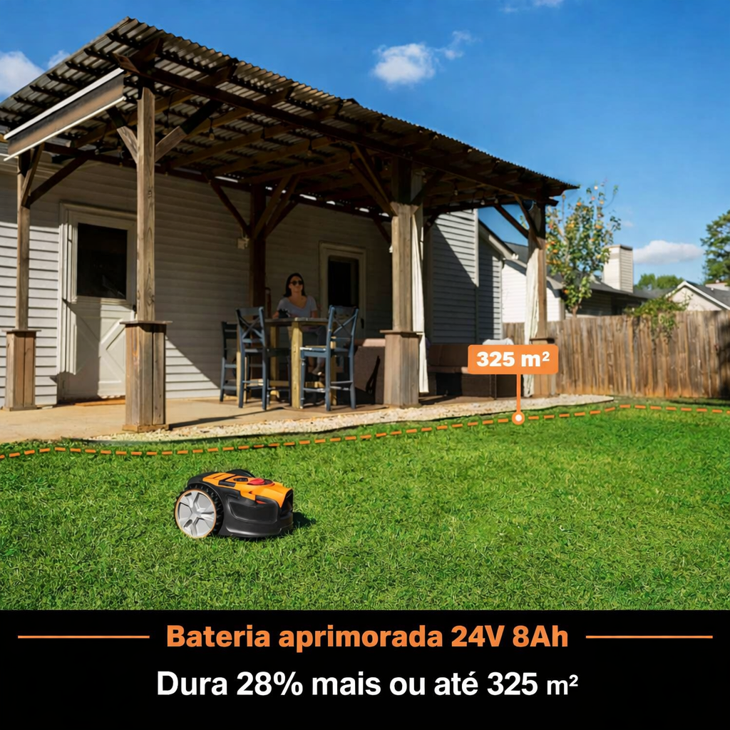 Robô de Corte Automático – Gramado Perfeito Sem Trabalho
